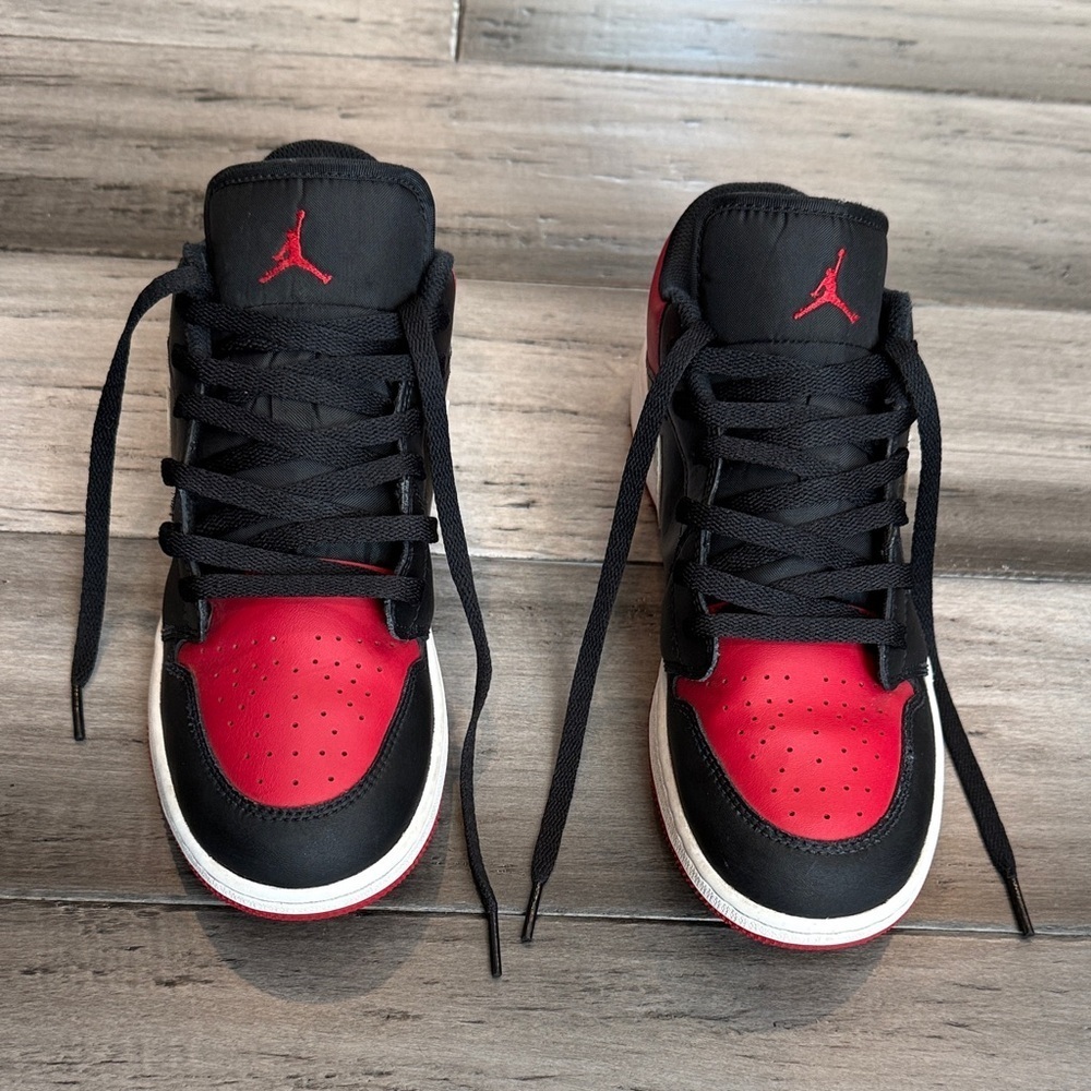 Air Jordan Kids Black and Red Sneakers